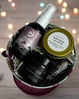 happy holidays aromatherapy gift tub