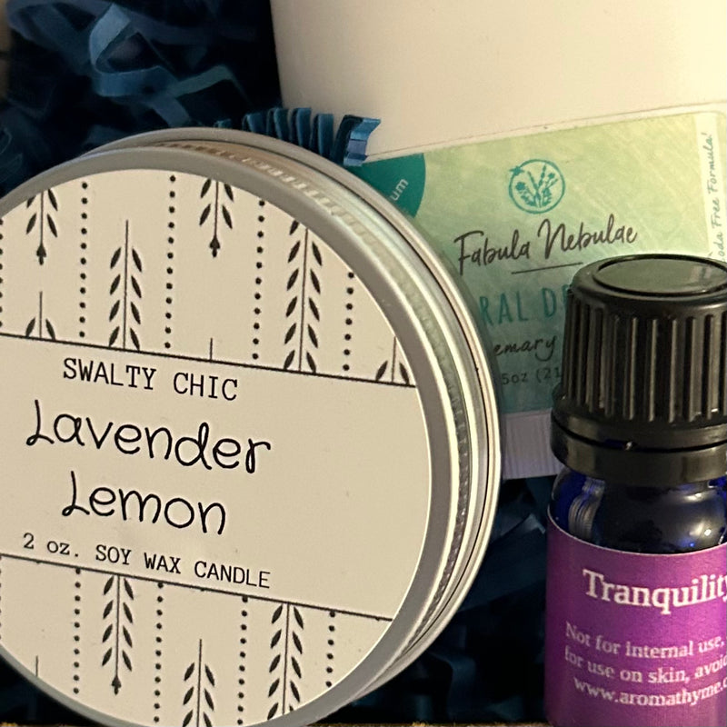 Lavender Lemon 2oz. Travel Tin  Essential Oil Candle