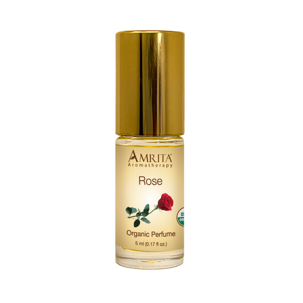 Rose Organic Essential Oil Perfume Roll On Blend Amrita