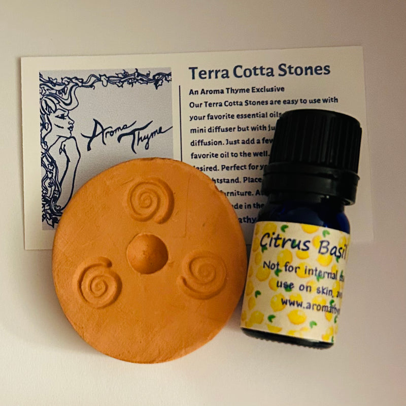 Terra Cotta Stone Set with Citrus Basil Fusion Blend