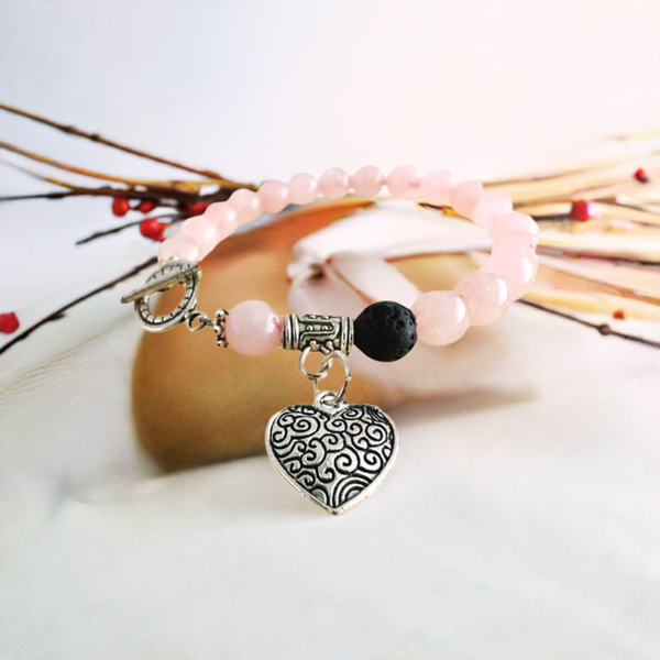 rose quartz diffuser aroma bracelet