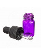 Purple Glass 2ml bottle with eyedropper