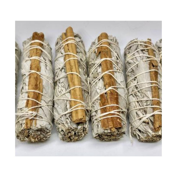 white sage cinnamon stick smudge wand